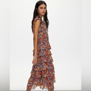 NWT Aritzia Little Moon Rarity Dress in Black / Primrose